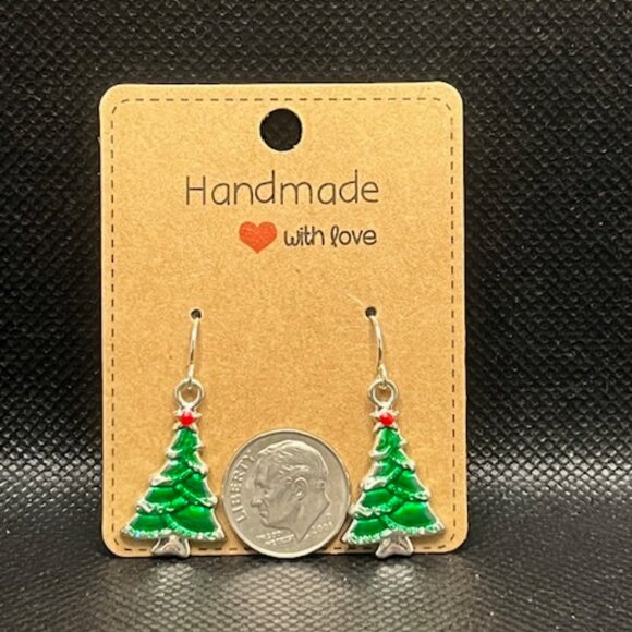 Christmas Tree Earrings - Picture 4 of 4